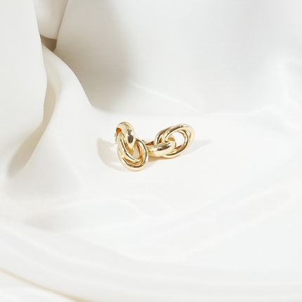 Çelik Örgü Model Gold Renk Küpe