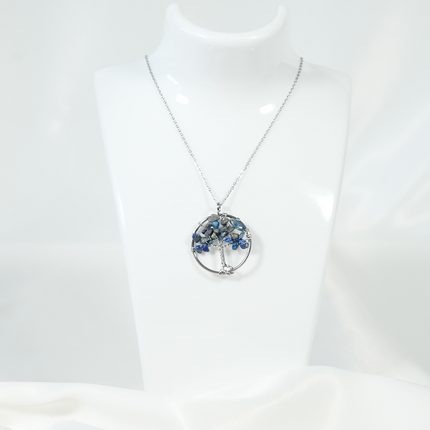 Doğal Lapis Lazuli Taşı Hayat Ağacı Kolye