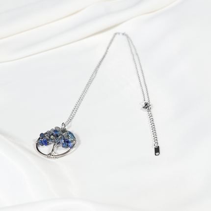 Doğal Lapis Lazuli Taşı Hayat Ağacı Kolye