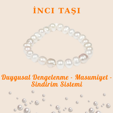Sertifikalı İnci Doğal Taş Bileklik