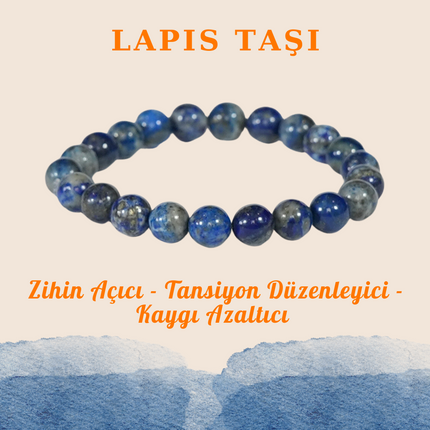 Sertifikalı Lapis Doğal Taş Bileklik