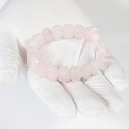 Doğal Pembe Kuvars Taşı Rolex Bileklik